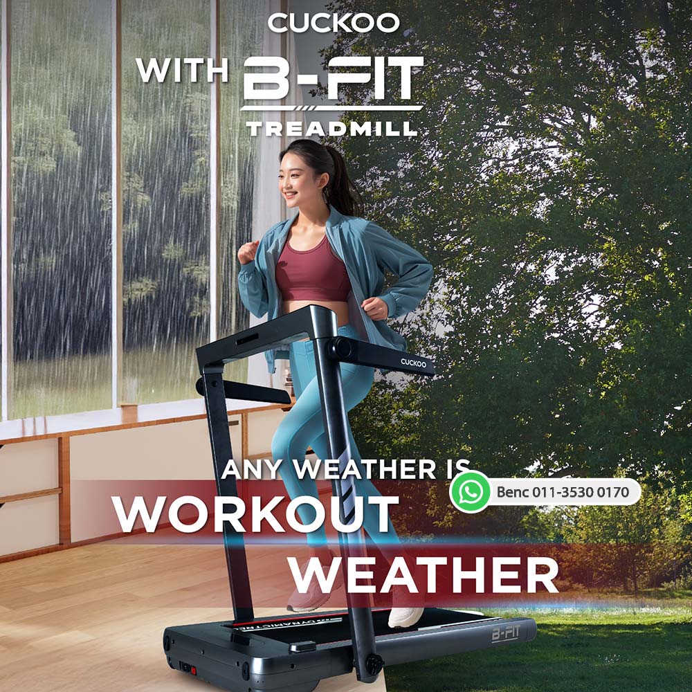 CUCKOO B-Fit treadmill Malaysia for home fitness, walking and running
