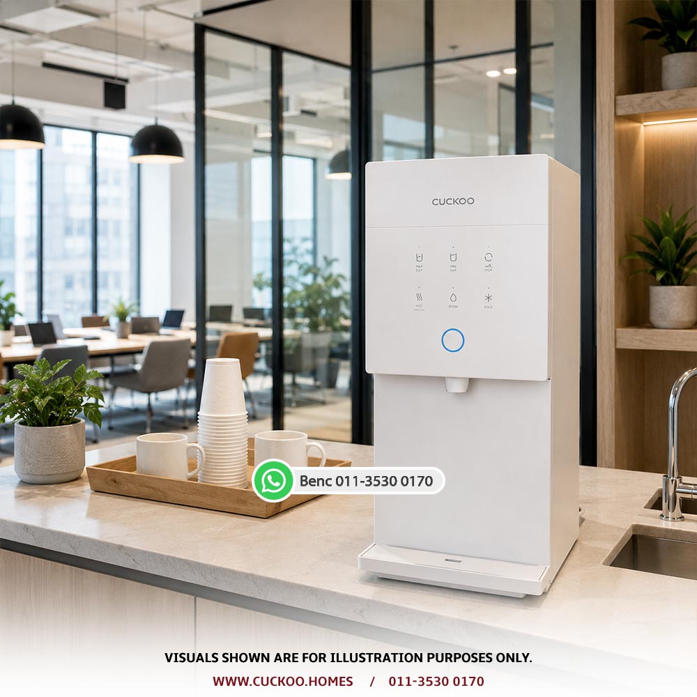 CUCKOO coworking space water dispenser Malaysia for shared office pantry use