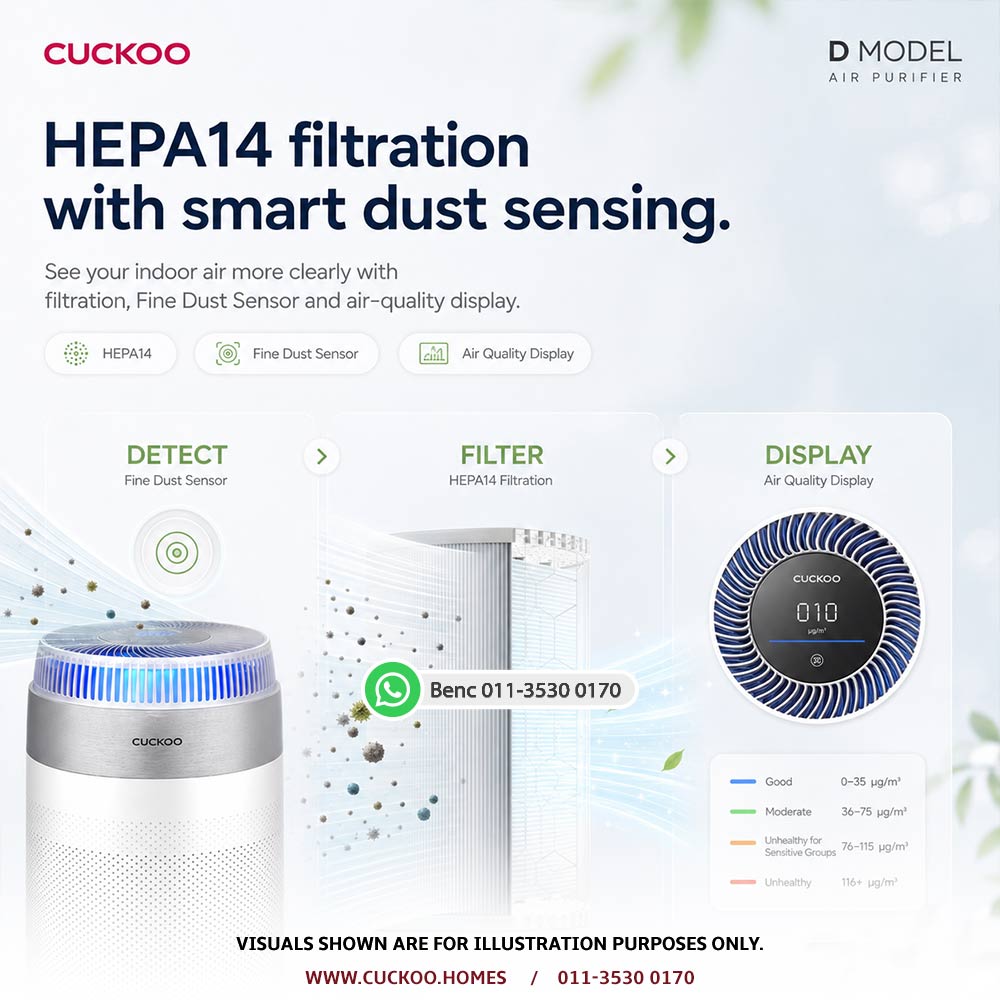 D Model air purifier in a family living room