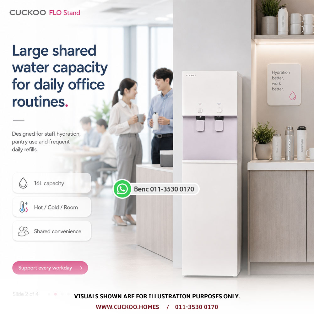 CUCKOO FLO Stand hot cold and room water purifier for office pantry