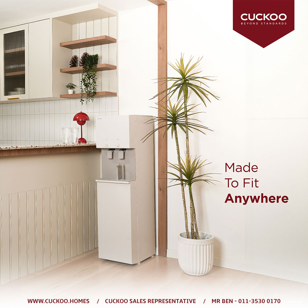 CUCKOO FLO Stand modern office water purifier made to fit shared spaces