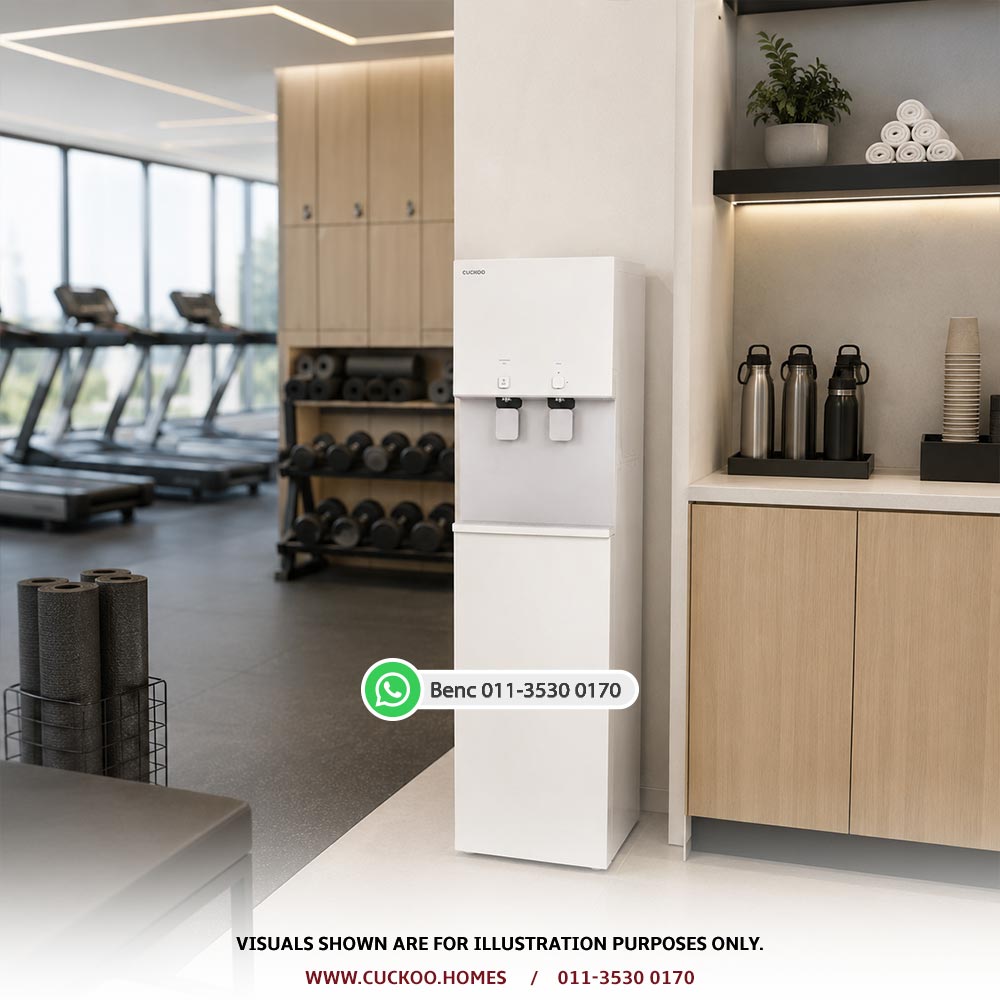 CUCKOO gym water dispenser Malaysia for fitness centre and member refreshment use