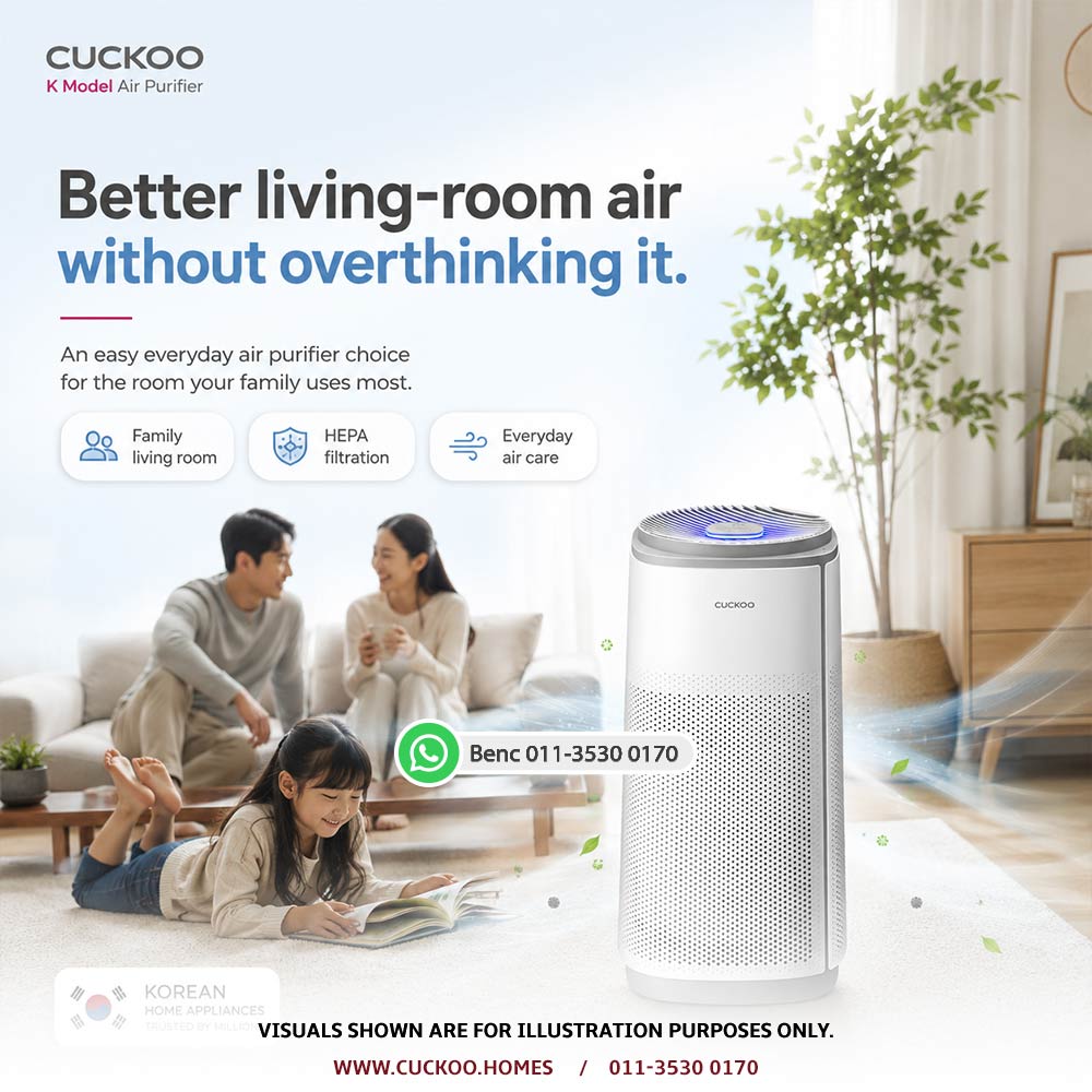 CUCKOO K Model family air purifier for wider home coverage