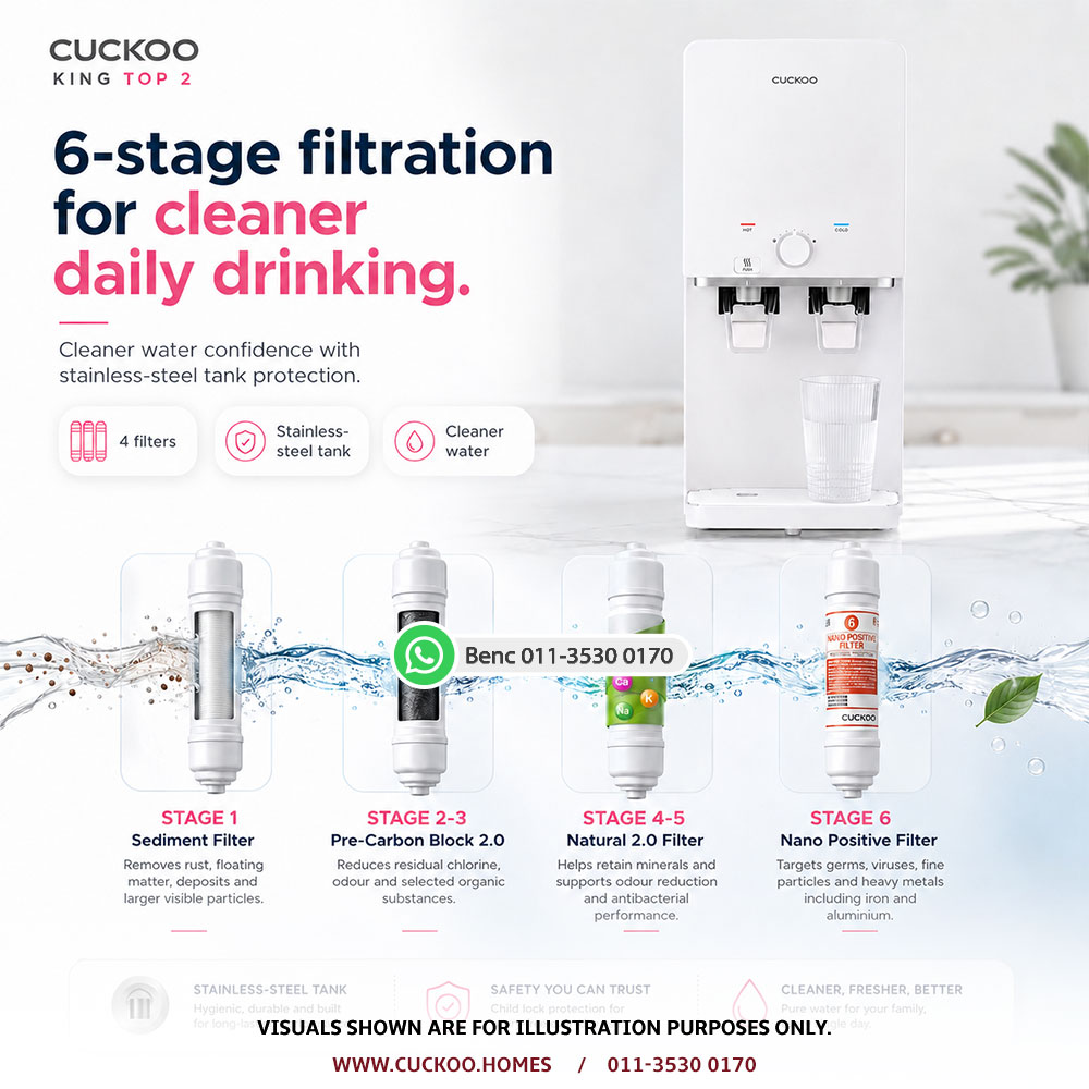 CUCKOO King Top 2 6-stage filter system for drinking water