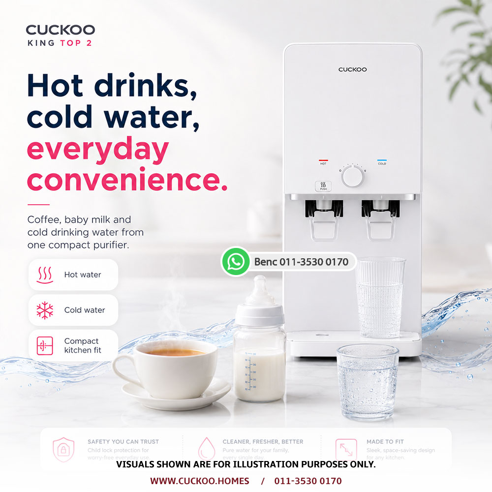 CUCKOO King Top 2 hot cold and room water purifier for daily family use
