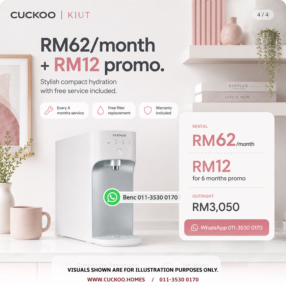 CUCKOO Kiut price promotion and Self Service Rental Plan in Malaysia