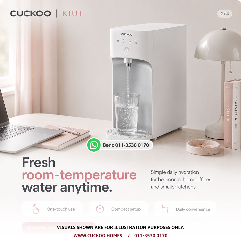 CUCKOO Kiut room-temperature drinking water for compact homes