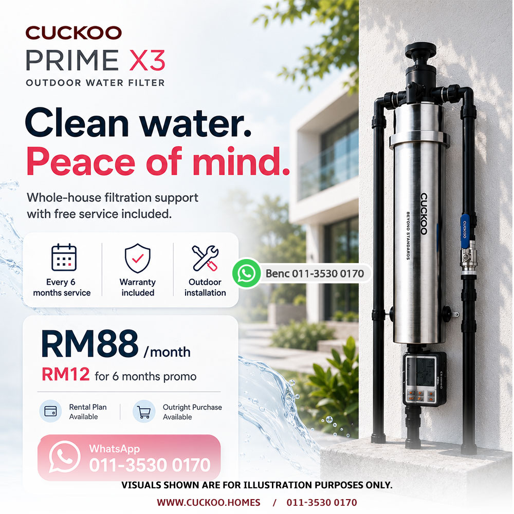 CUCKOO Prime X3 price promotion and Rental Plan in Malaysia