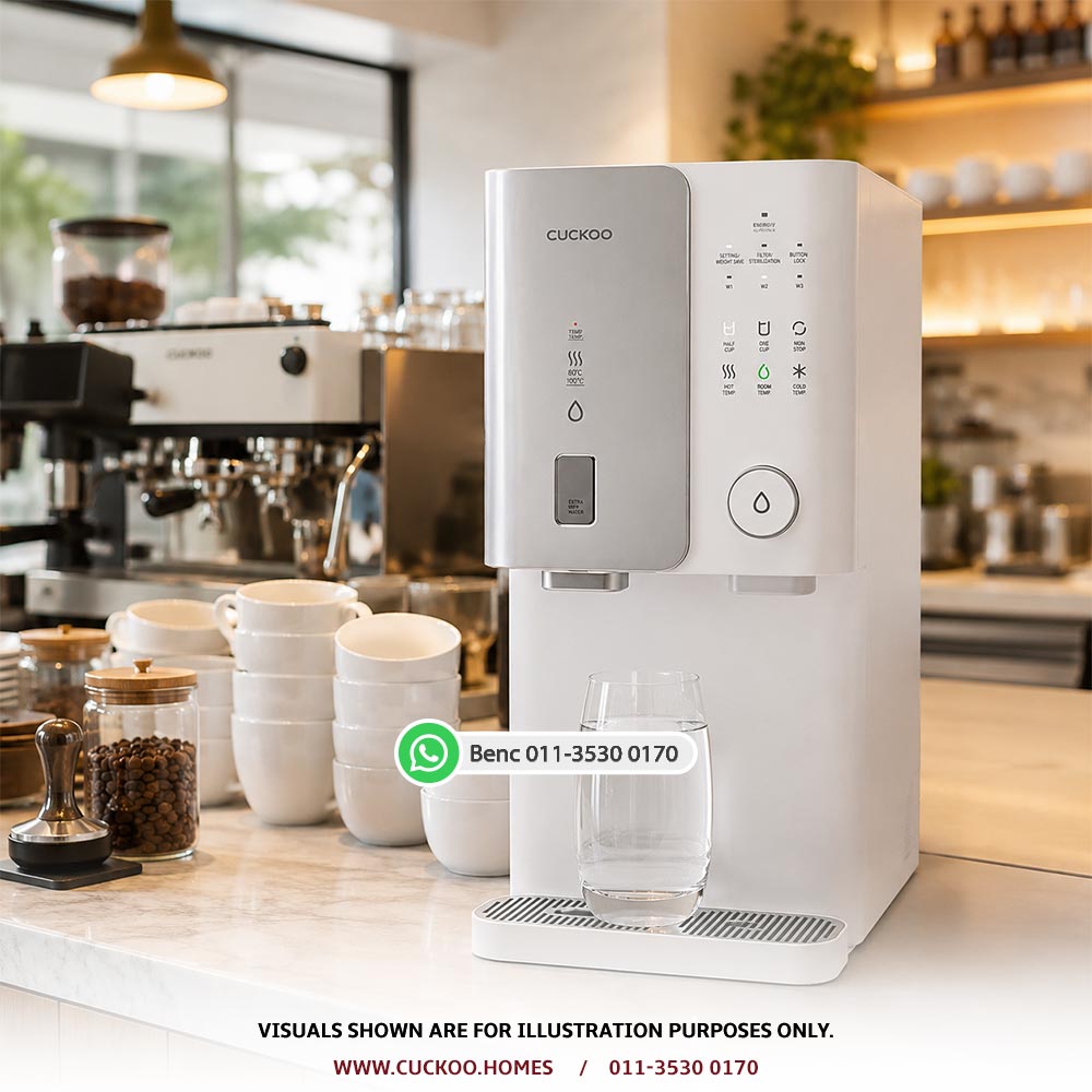 CUCKOO restaurant cafe water filter Malaysia for kitchen and customer service areas