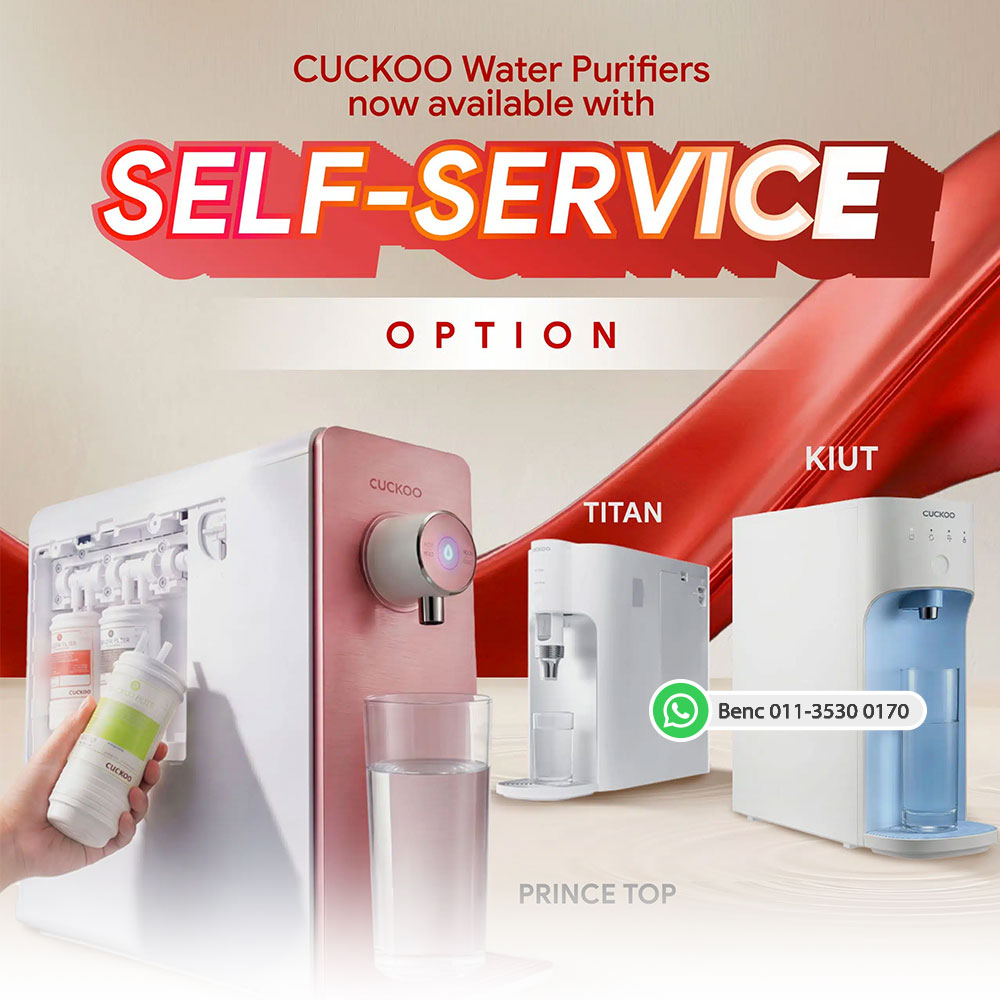 CUCKOO Self Service Rental Plan for Kiut and Titan water purifiers
