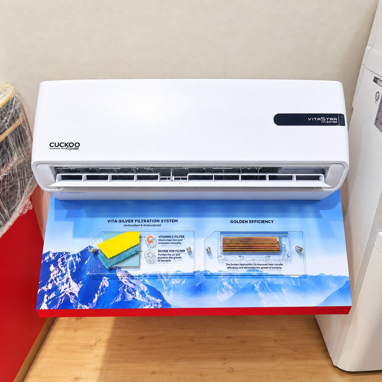 CUCKOO VITA 5TAR air conditioner display at the Sunway Putra Mall brandstore