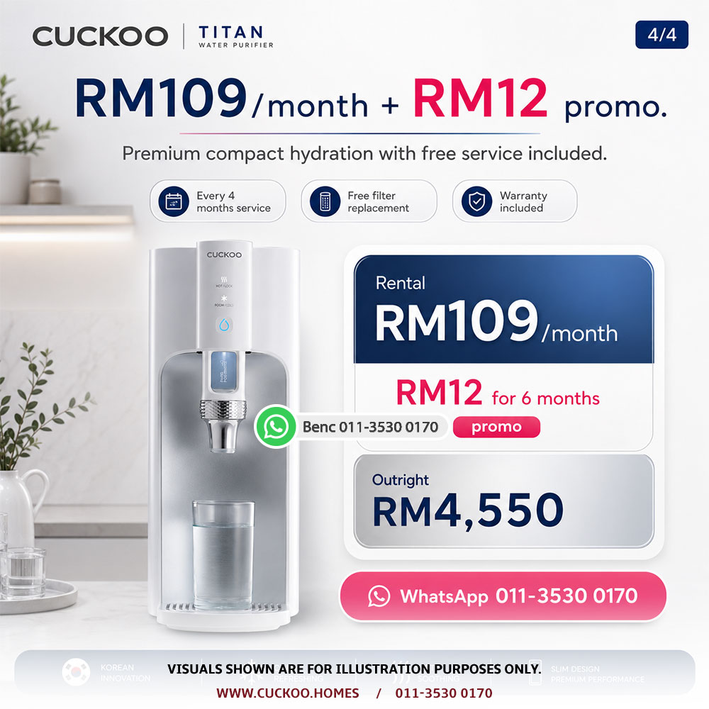 CUCKOO Titan price promotion and Rental Plan in Malaysia