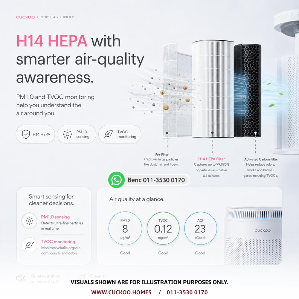 U Model H14 HEPA and smart sensing features