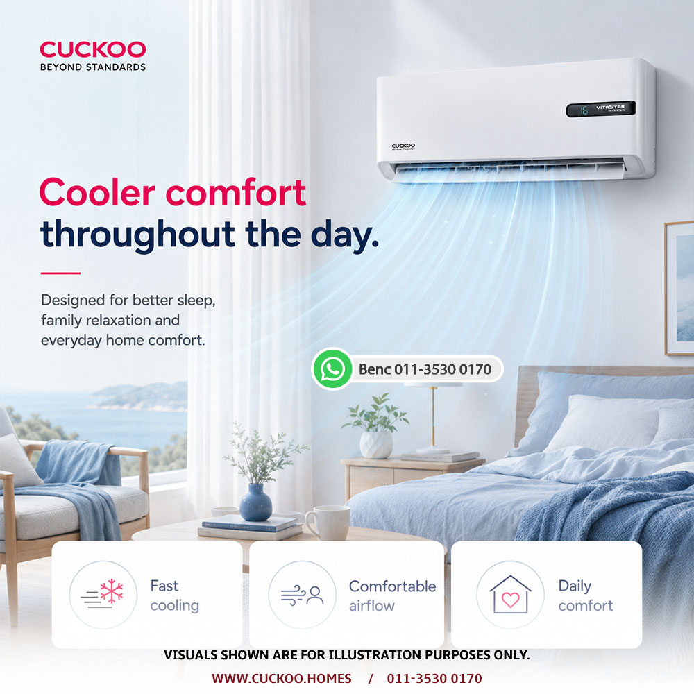 CUCKOO VITA 5TAR fast cooling and comfortable airflow feature
