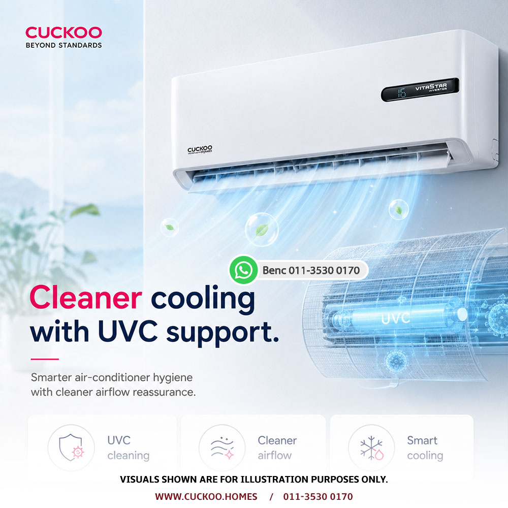 CUCKOO VITA 5TAR cleaner cooling with UVC support