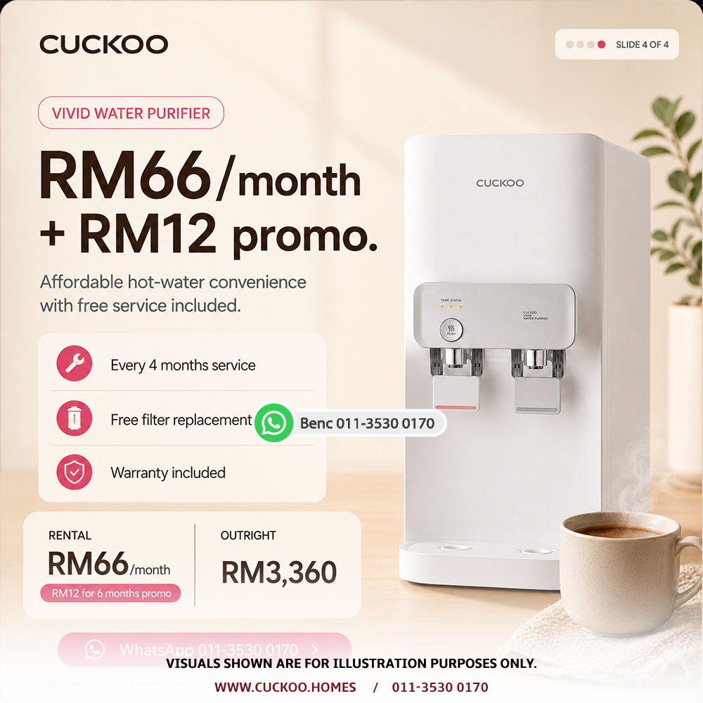 CUCKOO Vivid price promotion and Rental Plan in Malaysia