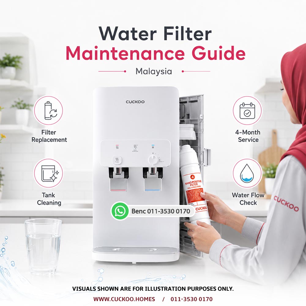CUCKOO water filter maintenance service and filter replacement guide in Malaysia
