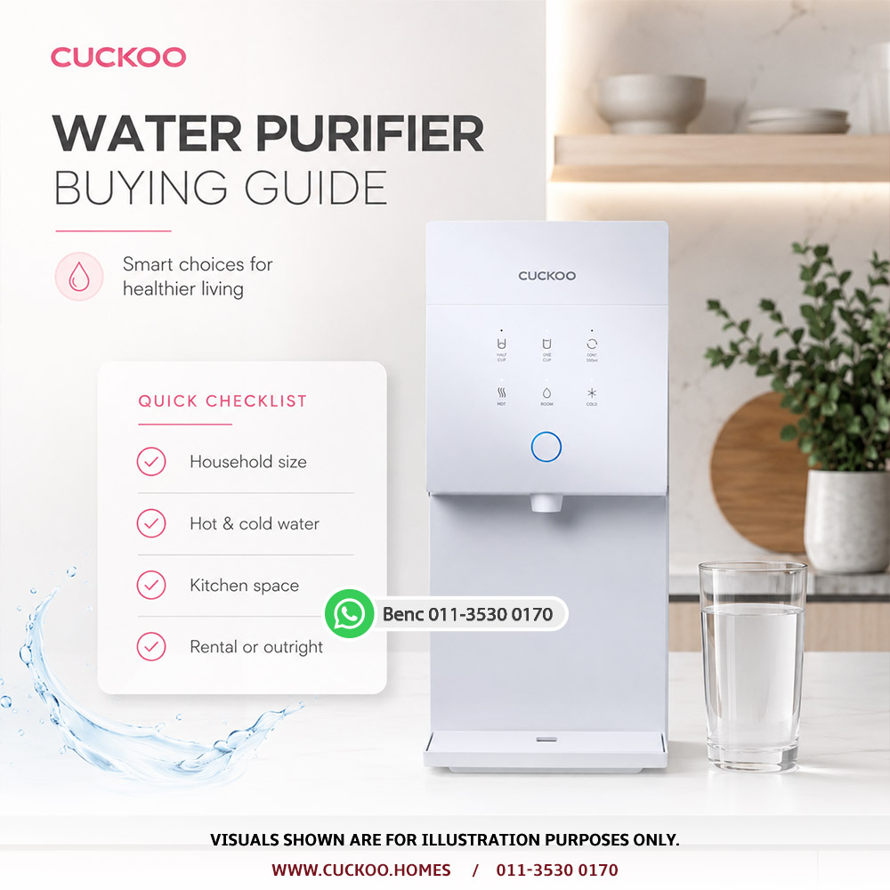 Questions before buying a CUCKOO water purifier in Malaysia