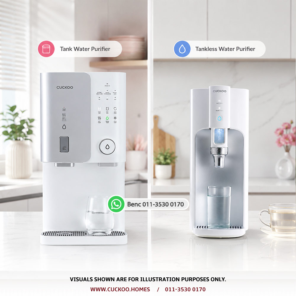 Tank vs tankless water purifier comparison for Malaysian homes
